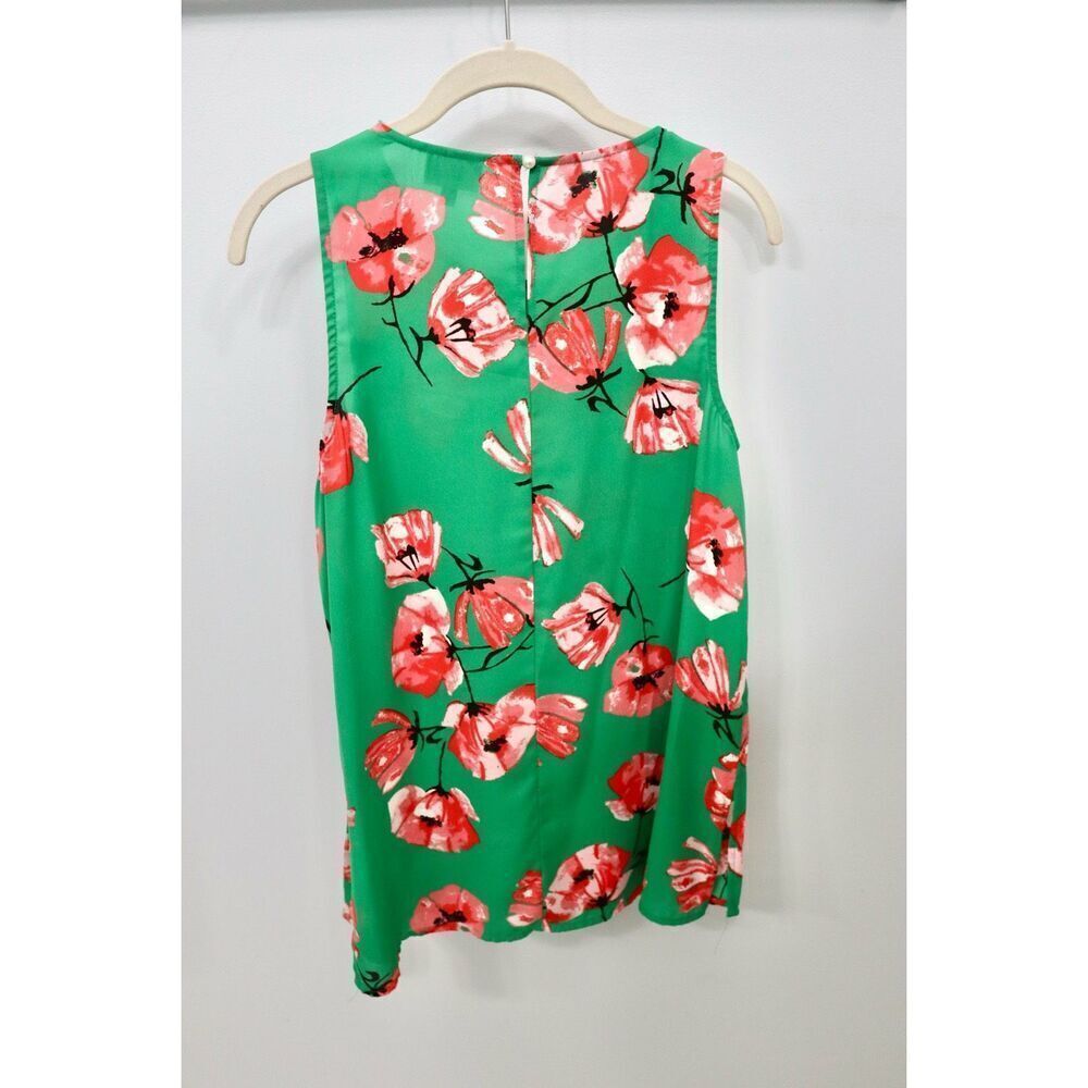 Who what wear green floral shell tank M - Picture 2 of 4